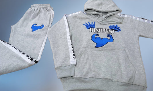 Grey and Blue sweatsuit(Unisex)