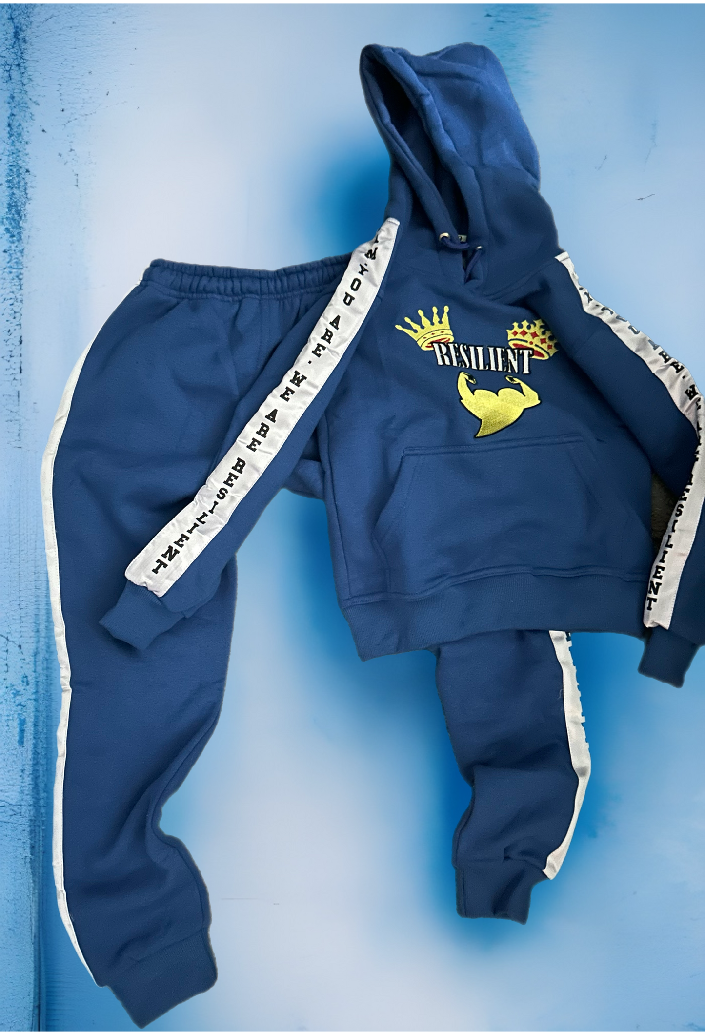 Kids Blue and Yellow Sweatsuit set(Unisex)