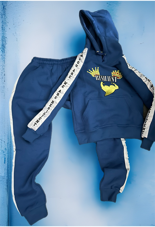 Kids Blue and Yellow Sweatsuit set(Unisex)