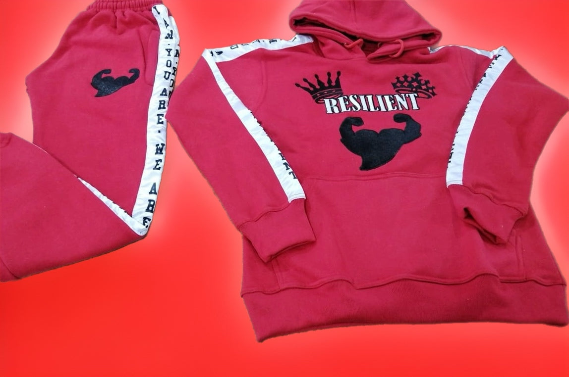 RED and Black Sweatsuit(Unisex)